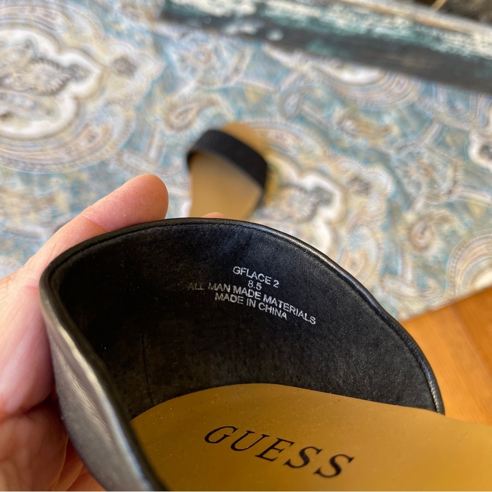 Guess black Rhinestone closed heel sandal 8.5 EUC - Picture 7 of 7